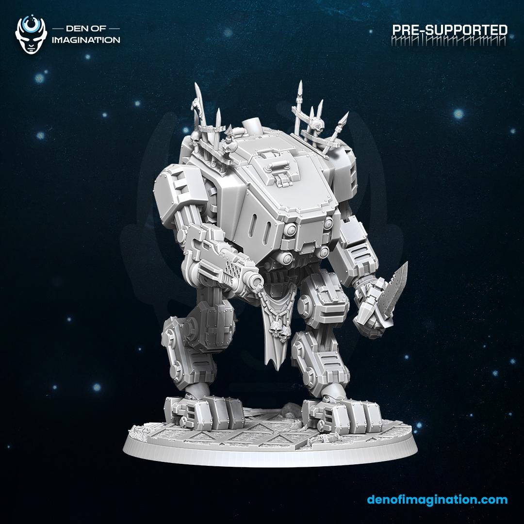 Traitor and Renegades Purge Strider - Miniature - Wildmesh - Tabletop Wargaming for Grimdark | Alternative  | OPR Sci-Fi mini