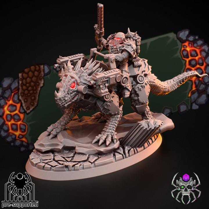 Flame Lizards Dragon Riders Squad - Sci-Fi Wargames & TTRPG | Eight Legs Miniatures mini