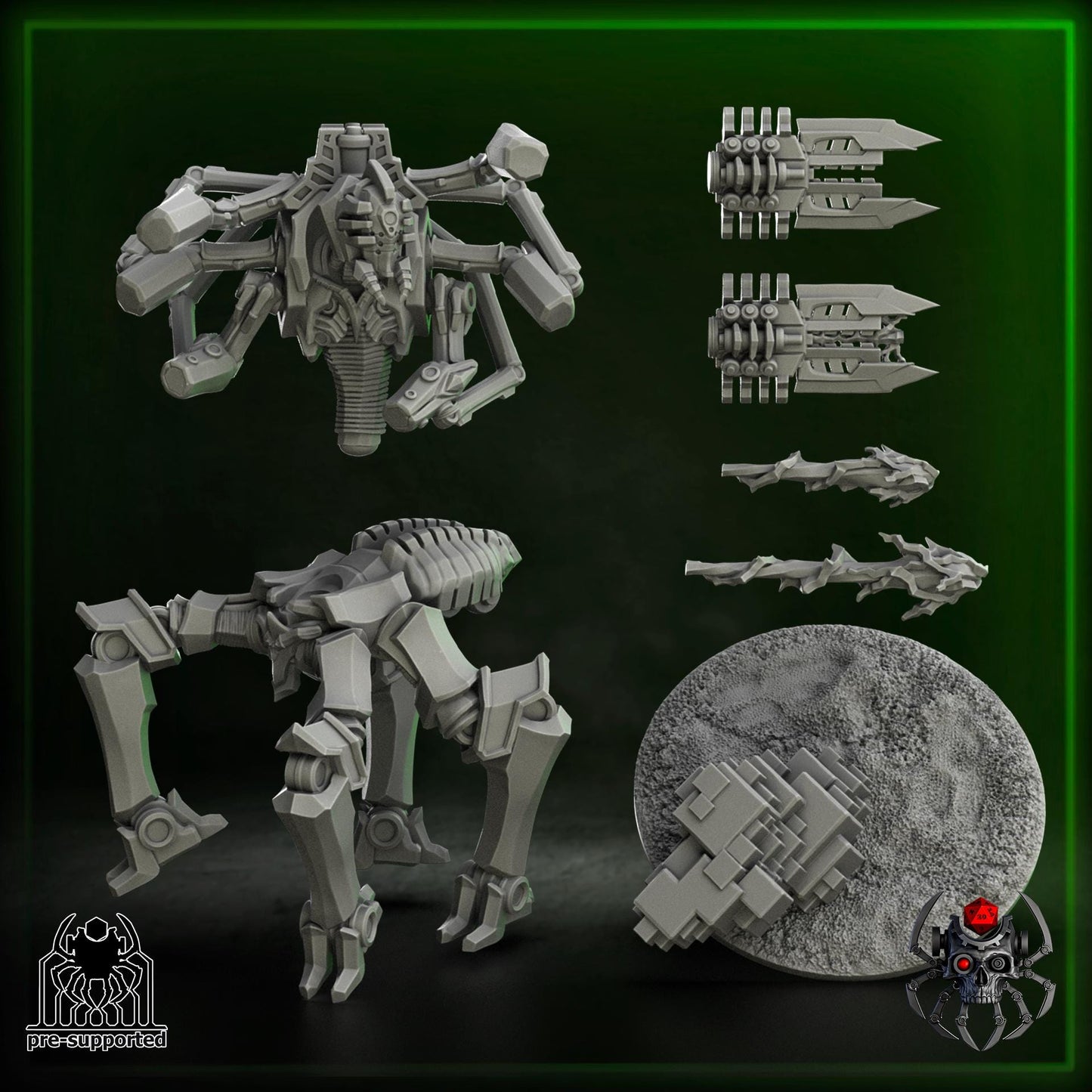 Metal born multi-target gunner - for Sci-Fi Wargames & TTRPG | Eight Legs Miniatures mini