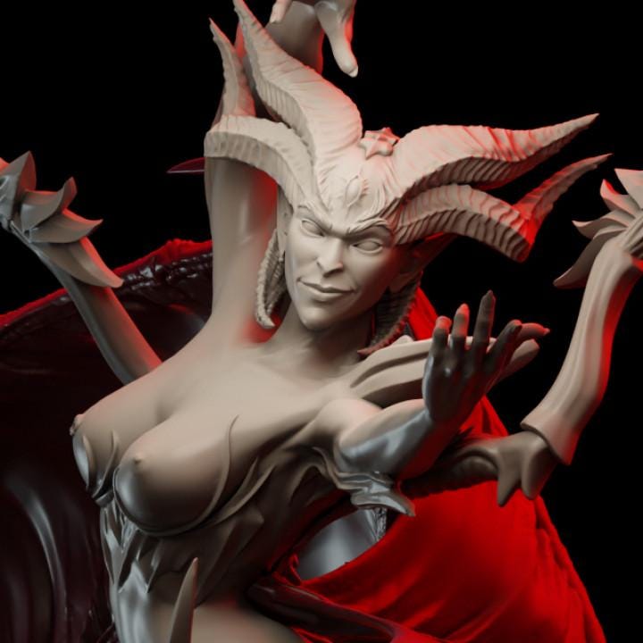 Chaos Demon Prince Miniature - The Great Temptress - Greater Demon of Excess WildMesh Tabletop Wargaming for Grimdark Alternative OPR Sci-Fi