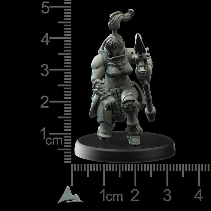Modular Retconia Female Custodian Imperial Guard   - Romanus - Printerra Studios - Tabletop Wargaming Miniature for Grimdark | OPR | Sci-fi