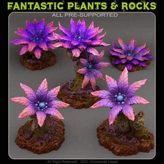Pandoras Flowers Wargaming Terrain Objectives | Fantastic Plants and Rocks | PathFinder | Mini | Dungeons and Dragons | Fantasy | RPG