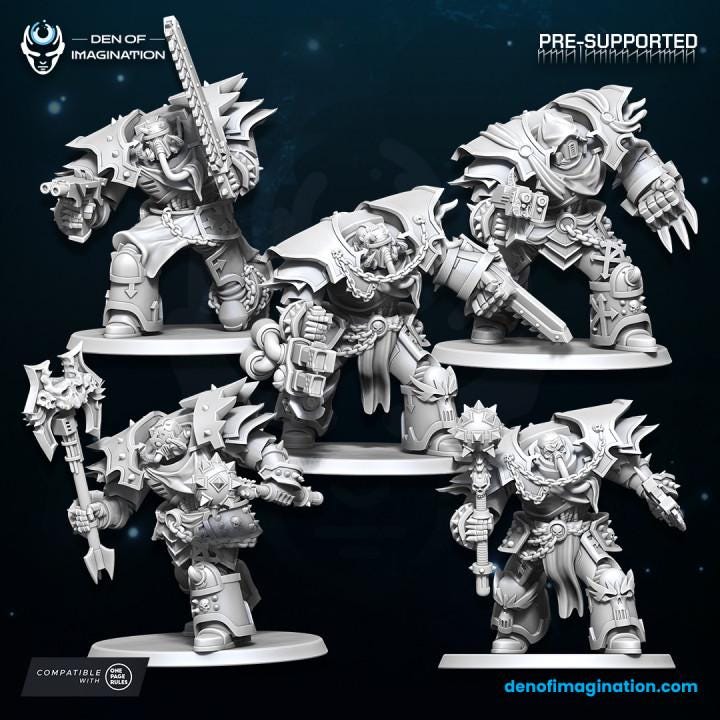 Chaos Unbroken Annihilators - WildMesh - Compatible with Grimdark | OCR | Sci-Fi Miniatures