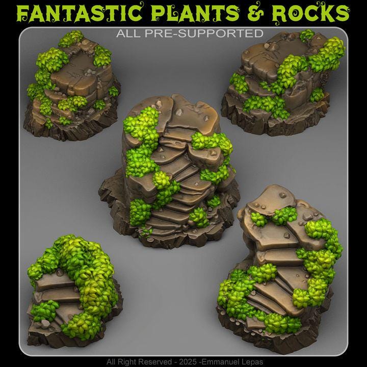Ancient Magic Stairs Wargaming Scatter Terrain Objectives | Fantastic Plants and Rocks | PathFinder | Mini | Dungeons and Dragons | Fantasy
