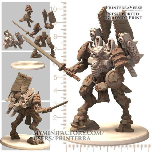 Commander Farusuke From Greater Good  - TechnoPunk - Printerra Studios - Tabletop Wargaming Miniature for Grimdark | OPR | Sci-fi