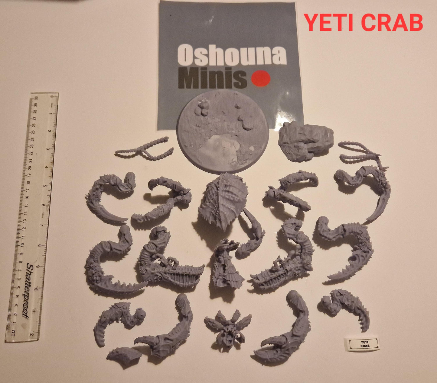 Yeti Crab Miniature - Deep Hive - Oshounaminis - Tabletop wargaming miniature for Grimdark OPR | Sci-fi | Alien | Bug |  3D Printed Mini