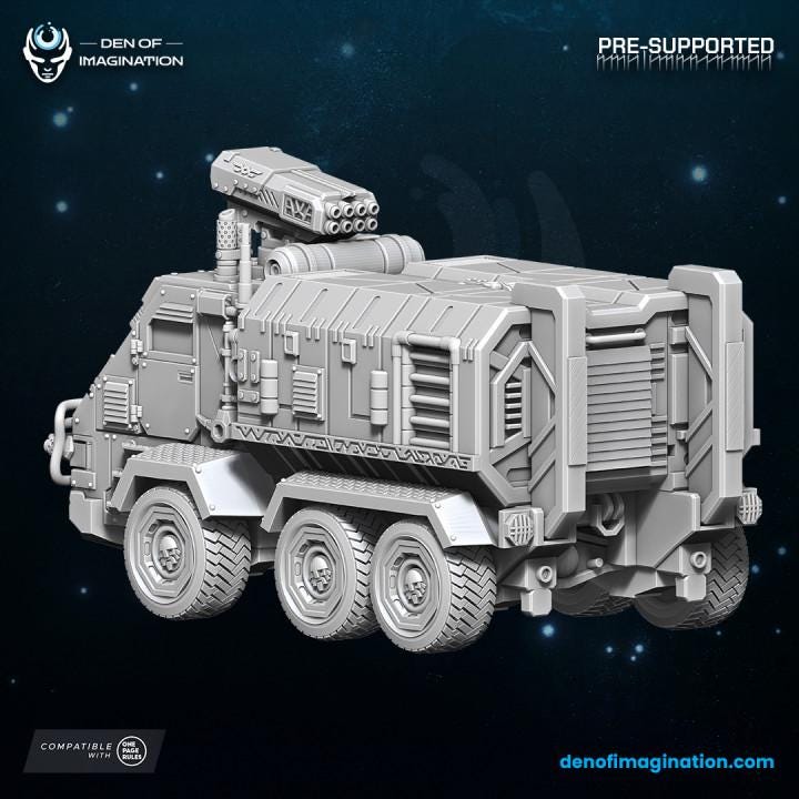 Space Dwarfs - Miniature - Oreseeker Cruiser - Wildmesh - Tabletop Wargaming for Grimdark | Alternative  | OPR Sci-Fi mini