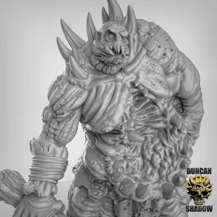 Chaos Titan Undead Miniature | Duncan Shadow | PathFinder | Mini | Tabletop Wargaming | Dungeons and Dragons | Resin | Fantasy | RPG