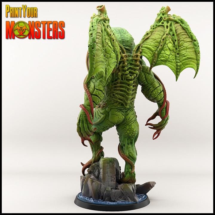 Cthulhu - | Fantasy | Print your Monster | PathFinder | Mini | Tabletop Wargaming | Dungeons and Dragons | Resin | Fantasy | RPG | D&D