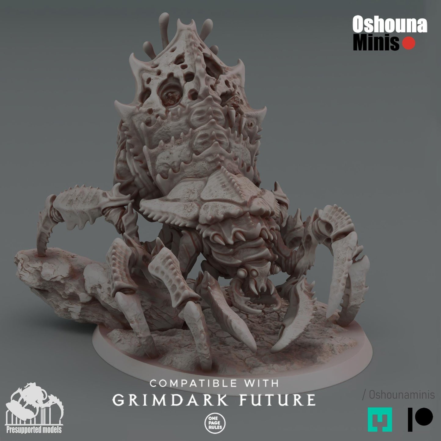 Mother bug 2.0 - Deep Hive - Oshounaminis - Tabletop wargaming miniature for Grimdark | OPR | Sci-fi | Alien Bug Proxy