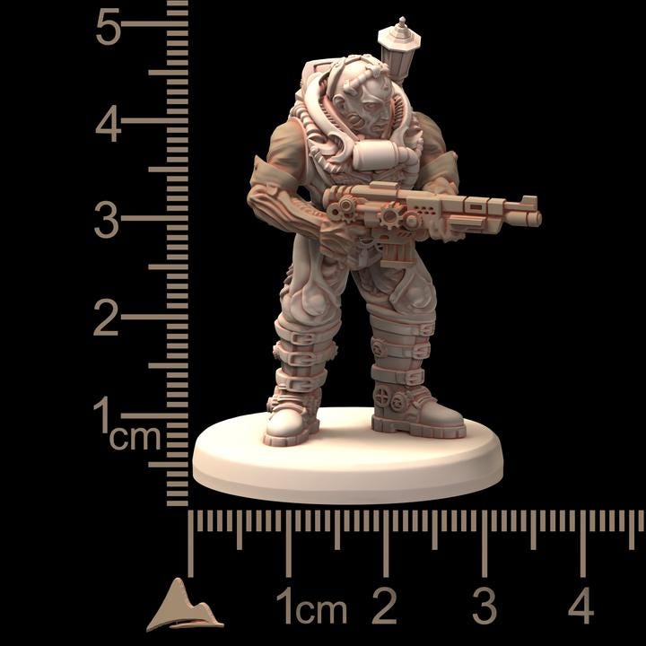 Neo Lab Guards ( 5 - 20 ) Genetist Fleshsculptor - Printerra Studios - Tabletop Wargaming Miniature for Grimdark | OPR | Sci-fi