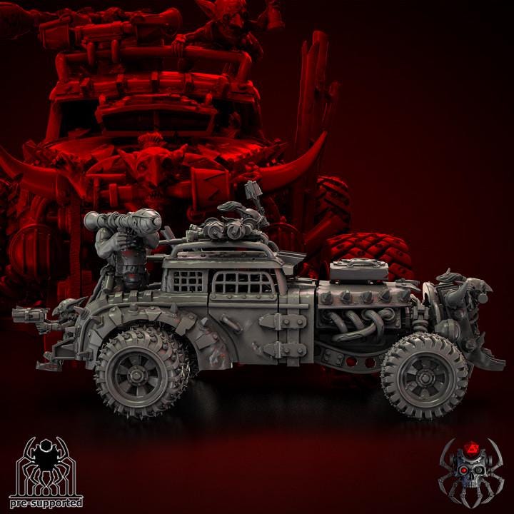 Orks Hot Truck  • 32mm Grimdark Ork Miniature Set for Sci-Fi Wargames & TTRPG | Eight Legs Miniatures mini