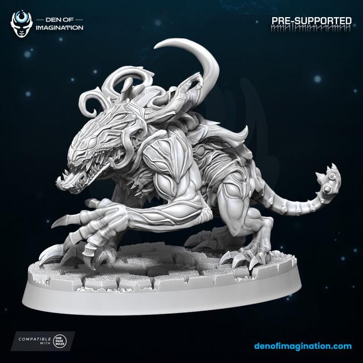 Chaos Void Hounds - Miniatures - Wildmesh - Tabletop Wargaming for Grimdark | Alternative  | OPR Sci-Fi mini