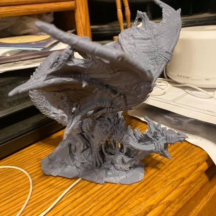 Cave Dragon | for Fantasy | Grimdark | for DnD RPG | Sci -fi resin mini | Print your Monster
