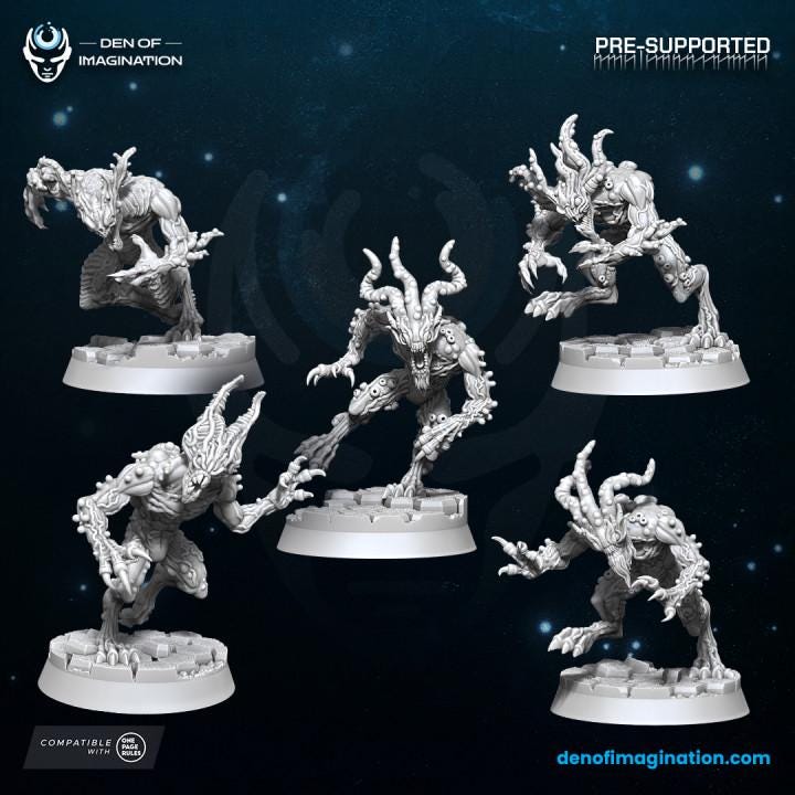 Chaos Void Crawlers Miniatures - Wildmesh - Tabletop Wargaming for Grimdark | Alternative  | OPR Sci-Fi mini