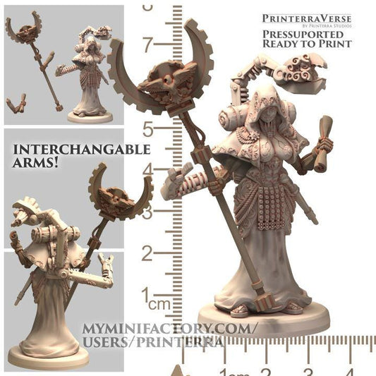 Law Priestess  - Romanus - Printerra Studios - Tabletop Wargaming Miniature for Grimdark | OPR | Sci-fi