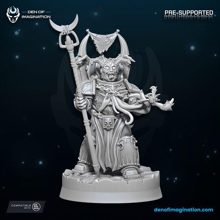 Chaos - Sorcerer of Excess - Miniature  - Wildmesh - Tabletop Wargaming for Grimdark | Alternative  | OPR Sci-Fi mini