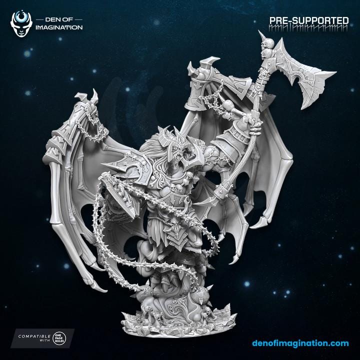 Chaos - Abyssal Lord - Miniature - Wildmesh - Tabletop Wargaming for Grimdark | Alternative  | OPR Sci-Fi mini