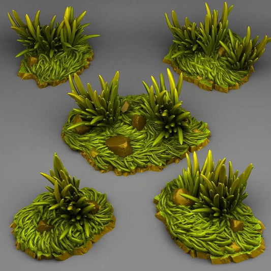 Wild Grass Terrain Objectives Fantastic Plants and Rocks | PathFinder | Mini | Dungeons and Dragons Fantasy Grimdark
