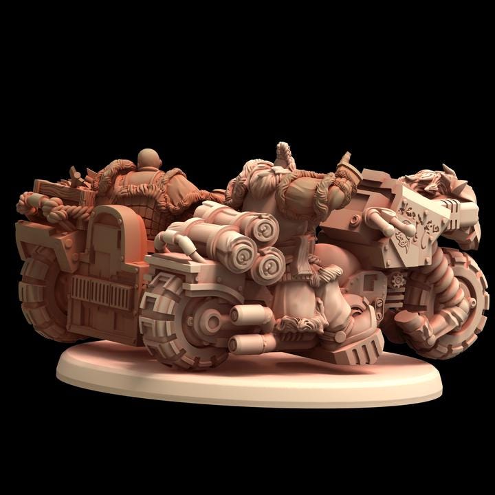 White Scars DAIXIYA Tengri Heavy Riders - Belthazark - Printerra Studios - Tabletop Wargaming Miniature for Grimdark | OPR | Sci-fi