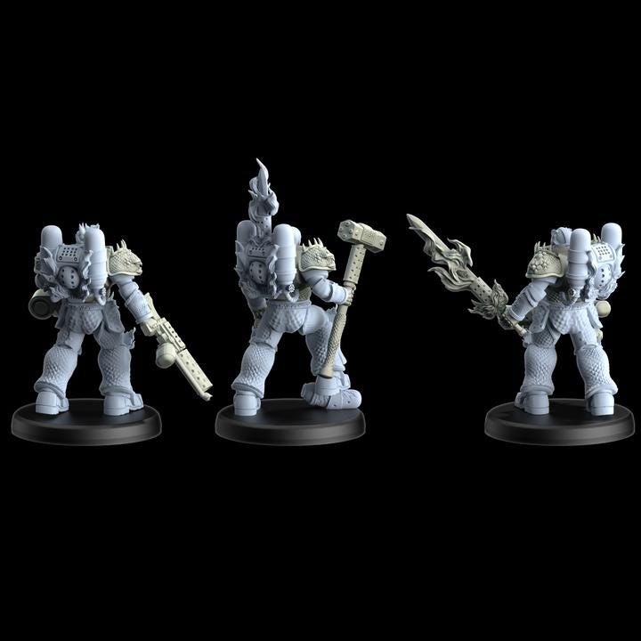 Salamander Dragon Slayer  - Alphaya - Printerra Studios - Tabletop Wargaming Miniature for Grimdark | OPR | Sci-fi