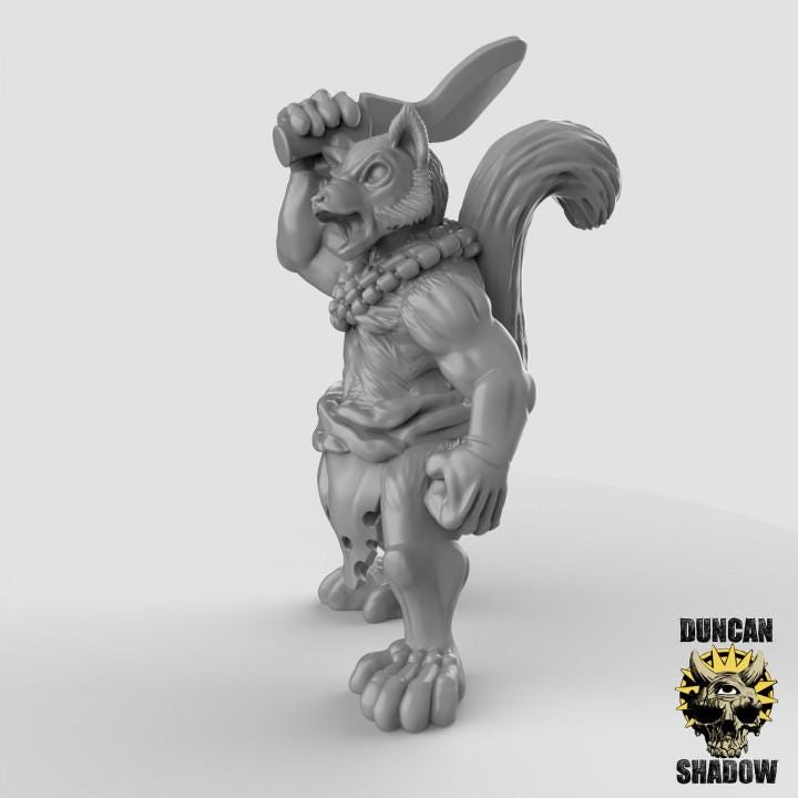 Lemur Folk with Kukri | Duncan Shadow | PathFinder | Mini | Tabletop Wargaming | Dungeons and Dragons | Resin | Fantasy | RPG