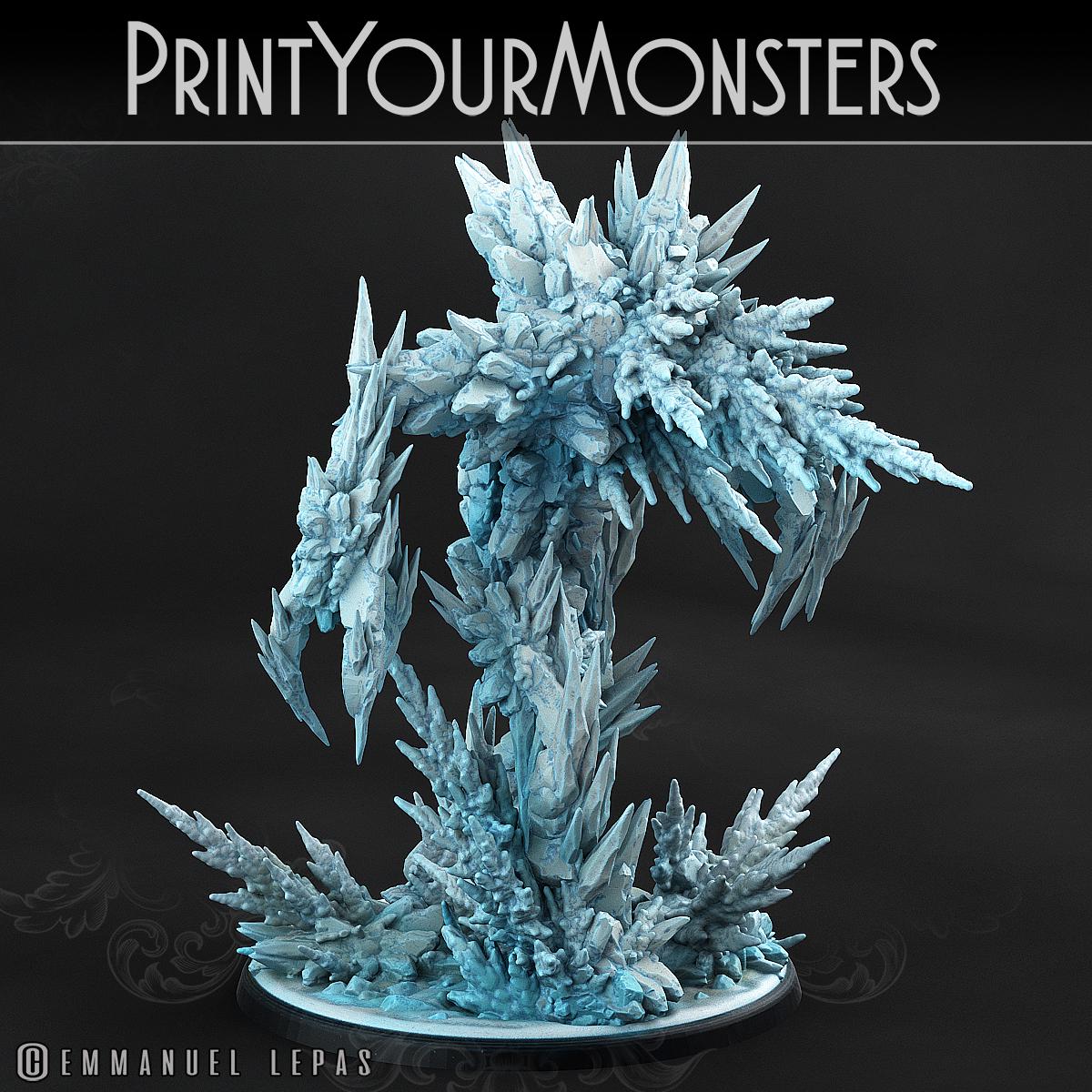 Basalt Elemental Battle Miniatures | Print Your Monster | Fantasy | Grimdark | DnD | Tabletop Wargaming Mini