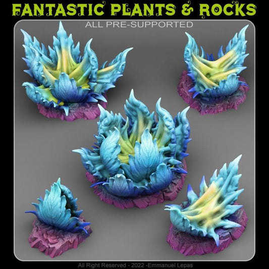Alien Slime Plants Wargaming Terrain Objectives | Fantastic Plants and Rocks | PathFinder | Mini | Dungeons and Dragons | Fantasy | RPG