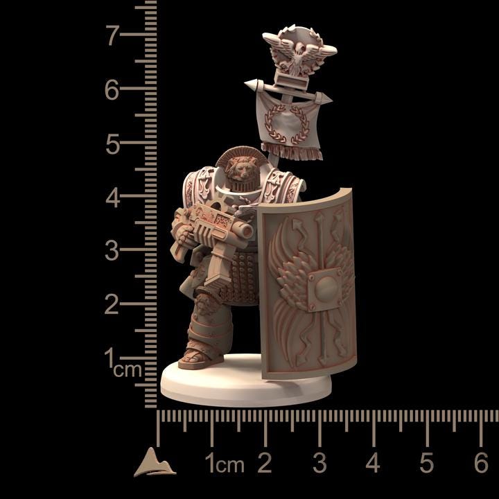 Space Marooning Titan Warriors - Romanus - Printerra Studios - Tabletop Wargaming Miniature for Grimdark | OPR | Sci-fi