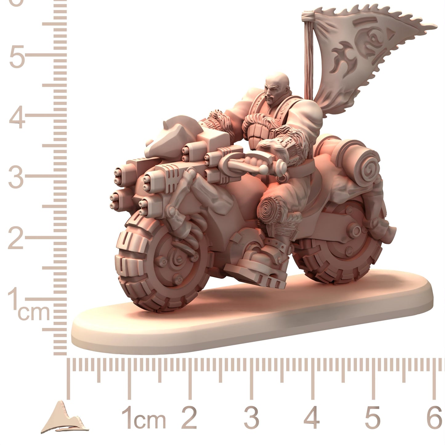 DAIXIYA Scar Mongolian White Sons of Tengri - Printerra Studios - Tabletop Wargaming Miniature for Grimdark OPR Sci-fi