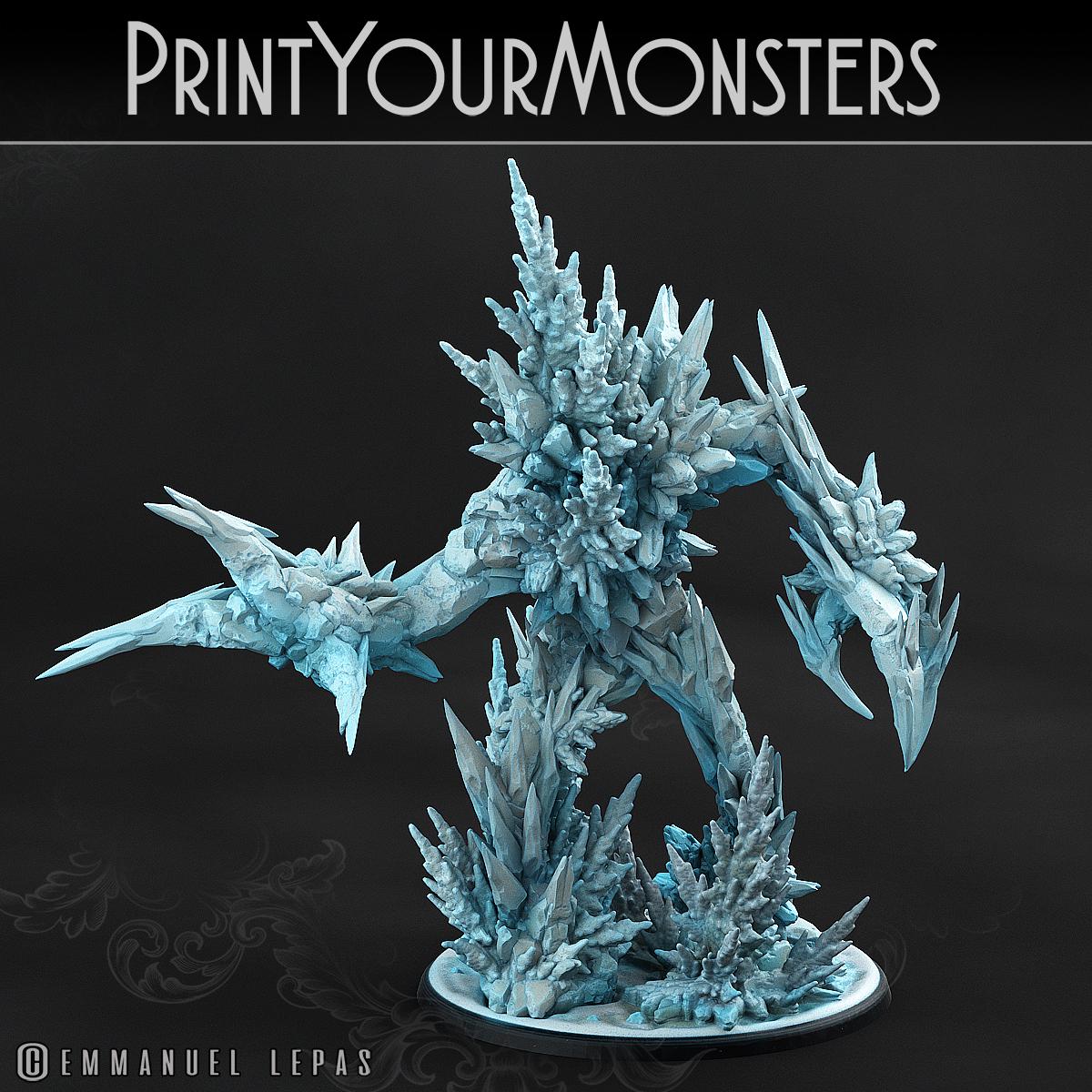 Basalt Elemental Battle Miniatures | Print Your Monster | Fantasy | Grimdark | DnD | Tabletop Wargaming Mini