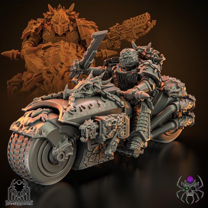 Flame Lizards Bikers - Sci-Fi Wargames & TTRPG | Eight Legs Miniatures mini