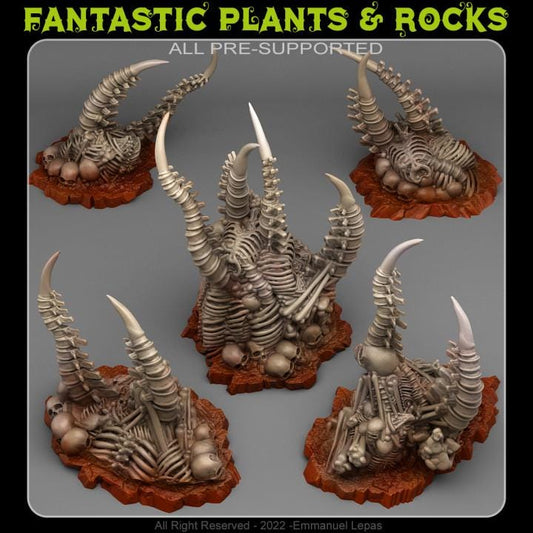 Abandoned Pile of Bones Wargaming Terrain Objectives Fantastic Plants and Rocks | PathFinder | Mini Dungeons & Dragons | Grimdark | Fantasy