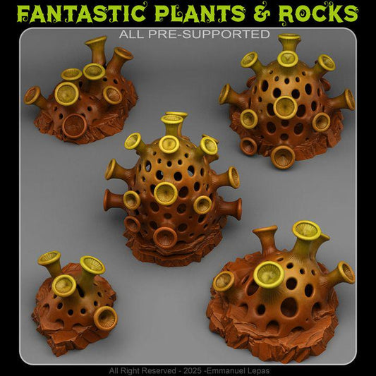 Alien Mushrooms Wargaming Terrain Objectives | Fantastic Plants and Rocks | PathFinder | Mini | Dungeons and Dragons | Fantasy | RPG