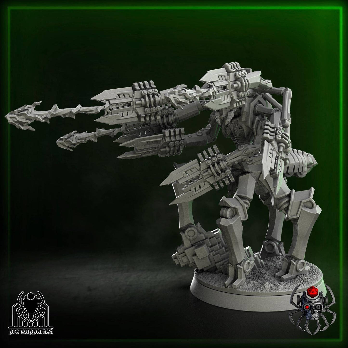 Metal born multi-target gunner - for Sci-Fi Wargames & TTRPG | Eight Legs Miniatures mini