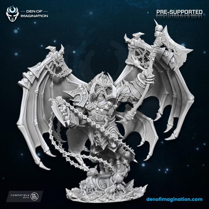 Chaos - Abyssal Lord - Miniature - Wildmesh - Tabletop Wargaming for Grimdark | Alternative  | OPR Sci-Fi mini