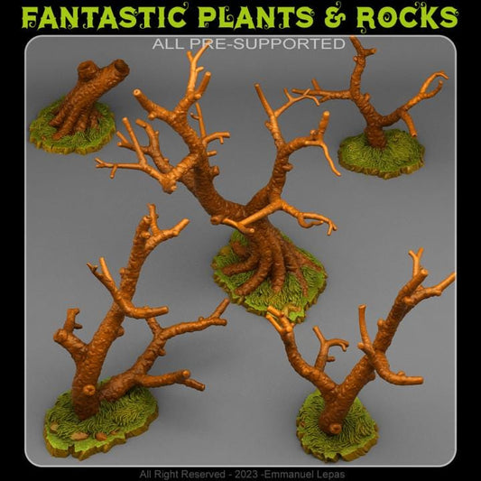 Dead Trees Wargaming Scatter Terrain Objectives | Fantastic Plants and Rocks | PathFinder | Mini | Dungeons and Dragons | Fantasy
