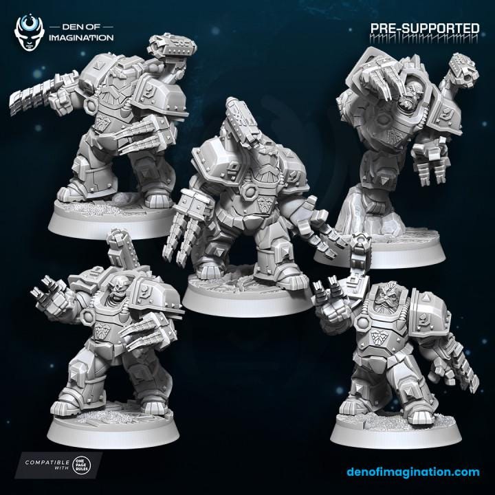 Space Dwarfs - Miniatures - 10 Iron Moles - Wildmesh - Tabletop Wargaming for Grimdark | Alternative  | OPR Sci-Fi mini