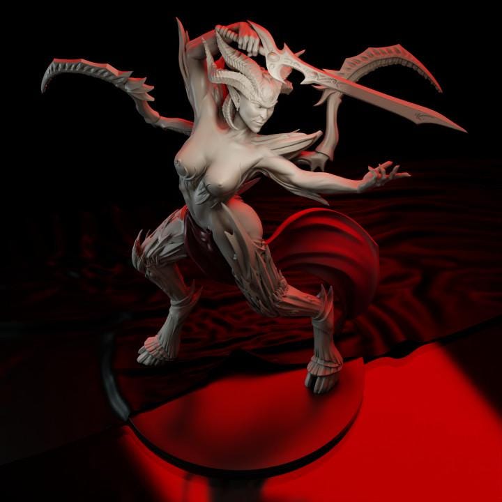 Chaos Demon Prince Miniature - The Great Temptress - Greater Demon of Excess WildMesh Tabletop Wargaming for Grimdark Alternative OPR Sci-Fi