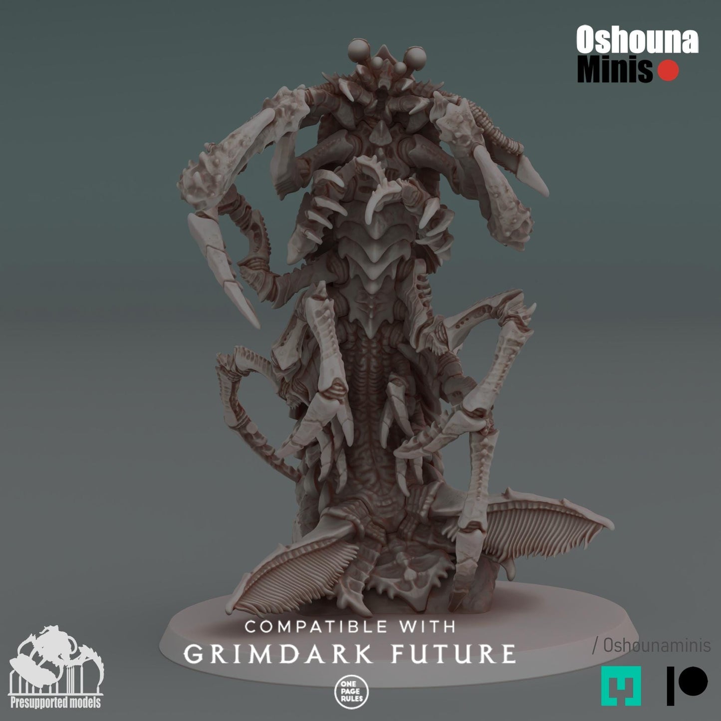 Great Leviathan - Miniature - Deep Hive - 100mm Base - for Tabletop Wargaming | New March 25' Release by Oshounaminis | GrimDark OPR SciFi