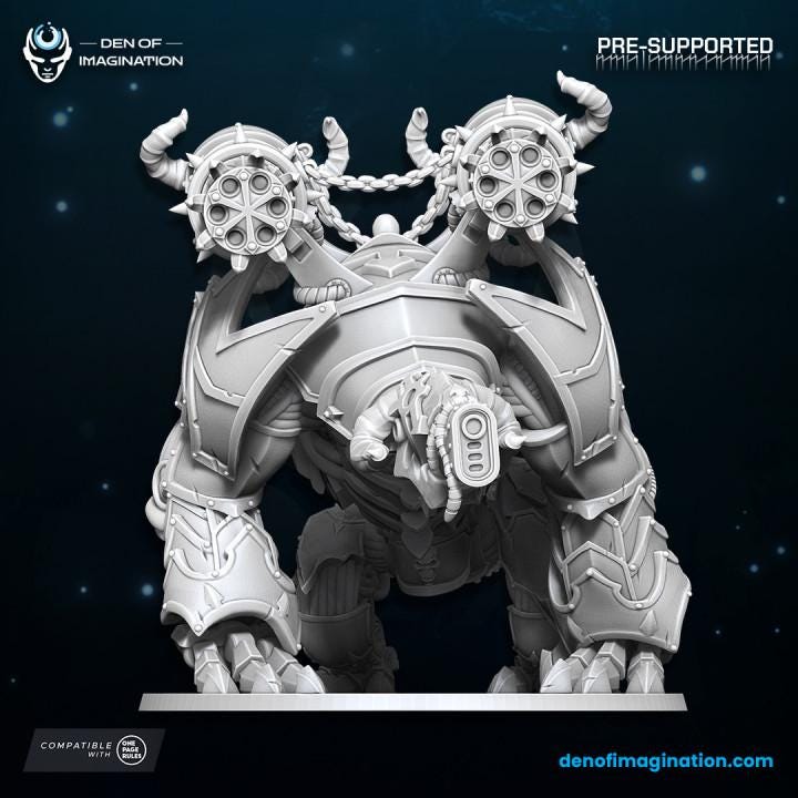 Chaos Steelhound Infernus Miniature - Wildmesh - Tabletop Wargaming for Grimdark | Alternative  | OPR Sci-Fi mini
