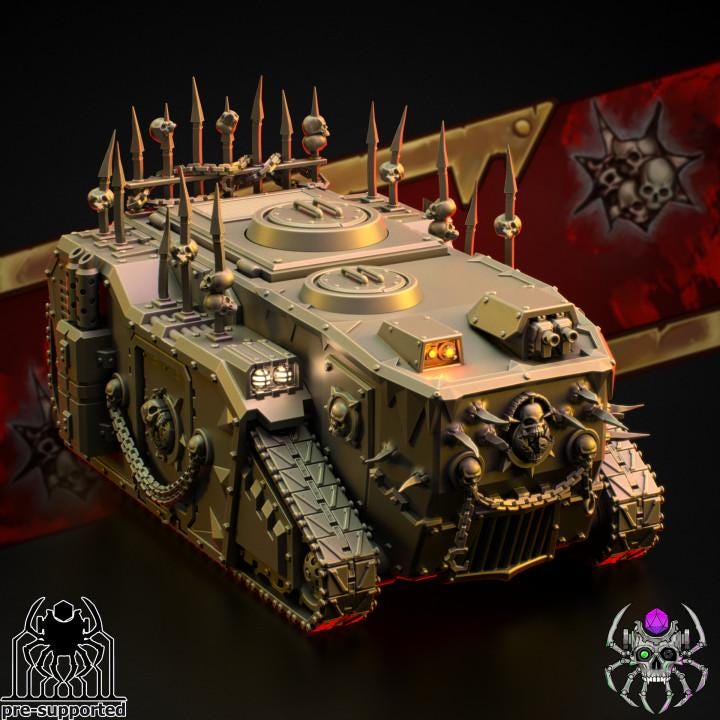 Chaos Marine The Bloody Skulls APC - Sci-Fi Wargames & TTRPG | Eight Legs Miniatures mini