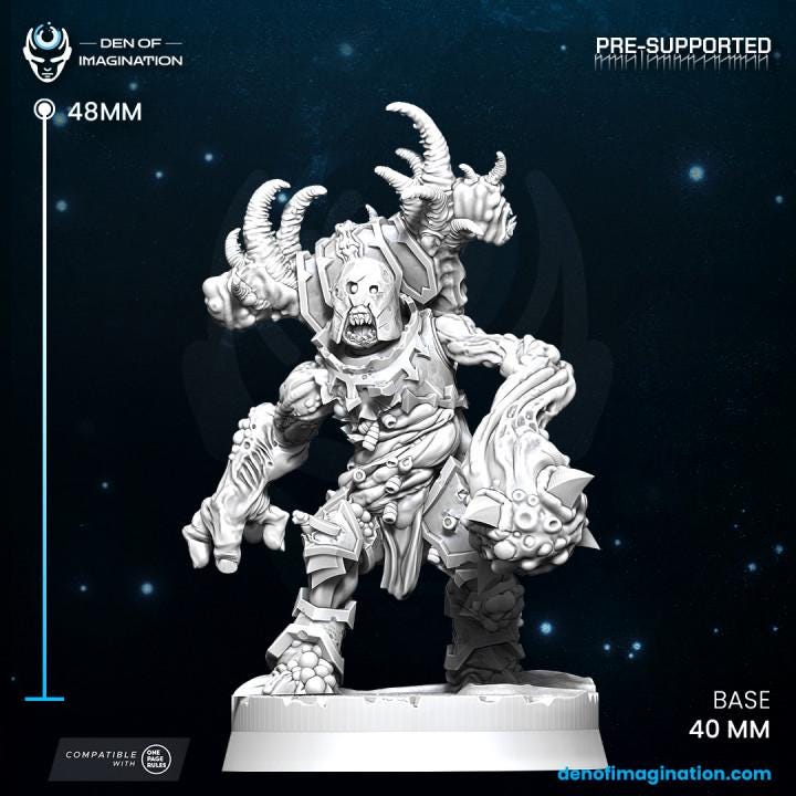 Haunted Gladiators of Plague - Miniature - Wildmesh - Tabletop Wargaming for Grimdark | Alternative  | OPR Sci-Fi mini