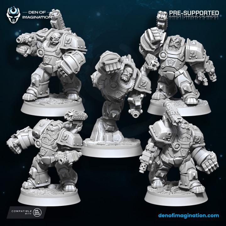 Space Dwarfs - Miniatures - 10 Iron Moles - Wildmesh - Tabletop Wargaming for Grimdark | Alternative  | OPR Sci-Fi mini