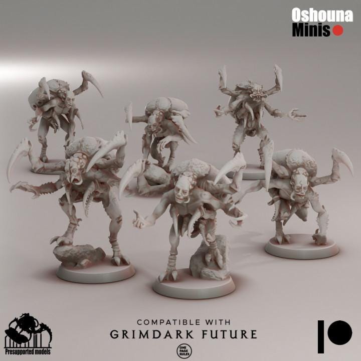 Infected Unit (6-20) - Deep Hive - Oshounaminis - Tabletop wargaming miniature for Grimdark | OPR | Sci-fi | Alien Bug Proxy | Printed mini