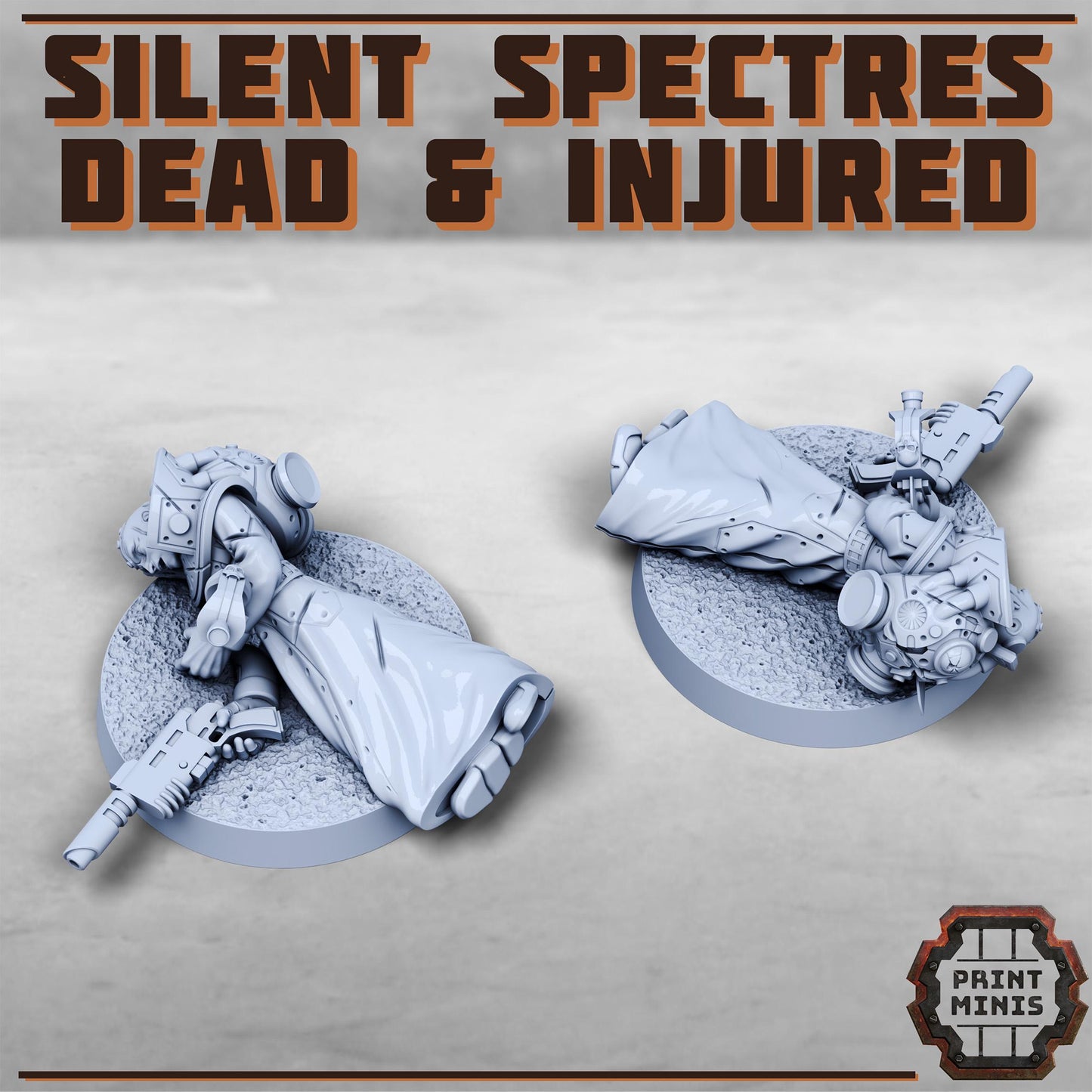 Silent Spectres - Dead and Injured NPCs - Print Minis - Tabletop Wargaming Miniature for Grimdark | OPR | Sci-fi