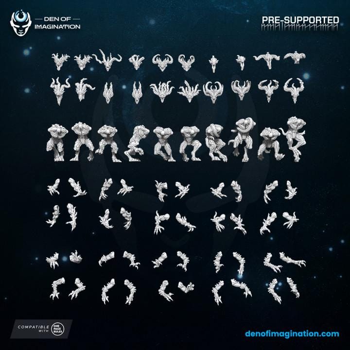 Chaos Void Crawlers Miniatures - Wildmesh - Tabletop Wargaming for Grimdark | Alternative  | OPR Sci-Fi mini