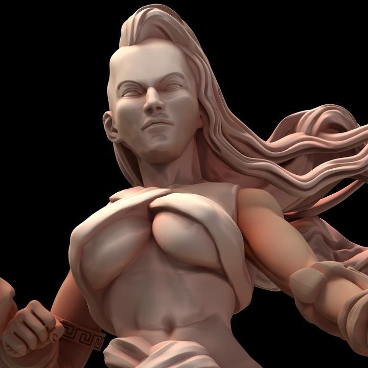 Slaandering Demon Sirena Squad A - Serket - Printerra Studios - Tabletop Wargaming Miniature for Grimdark | OPR | Sci-fi