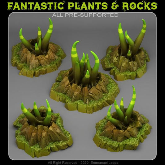 Mystic Tentacle Plants Wargaming Terrain Objectives | Fantastic Plants and Rocks | PathFinder | Mini | Dungeons and Dragons | Fantasy | RPG