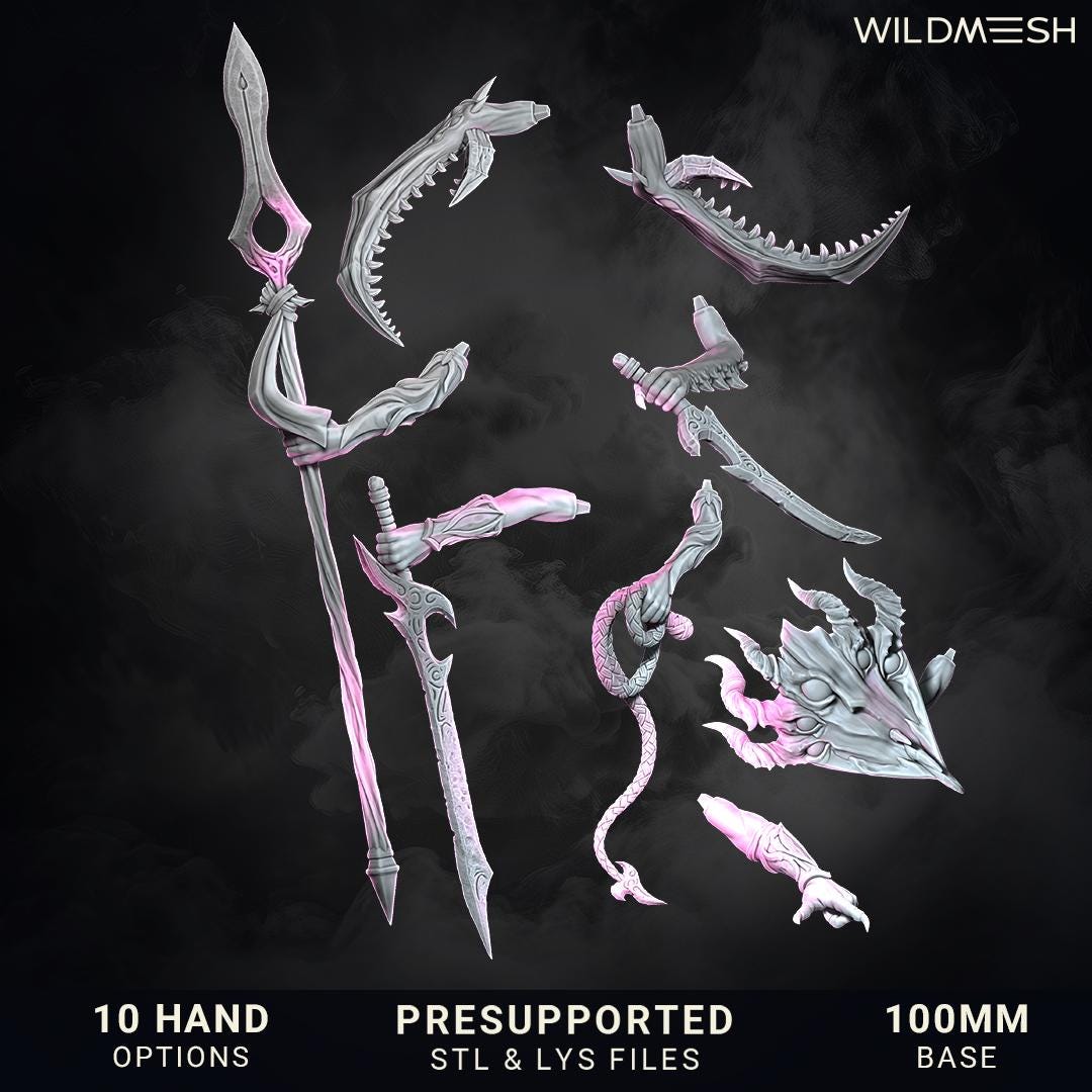 Chaos Demon Succubus of Excess Bride of Silence 100mm Ultimate bundle! Miniatures Wildmesh May 25 Tabletop Wargaming for Grimdark OPR Sci-fi